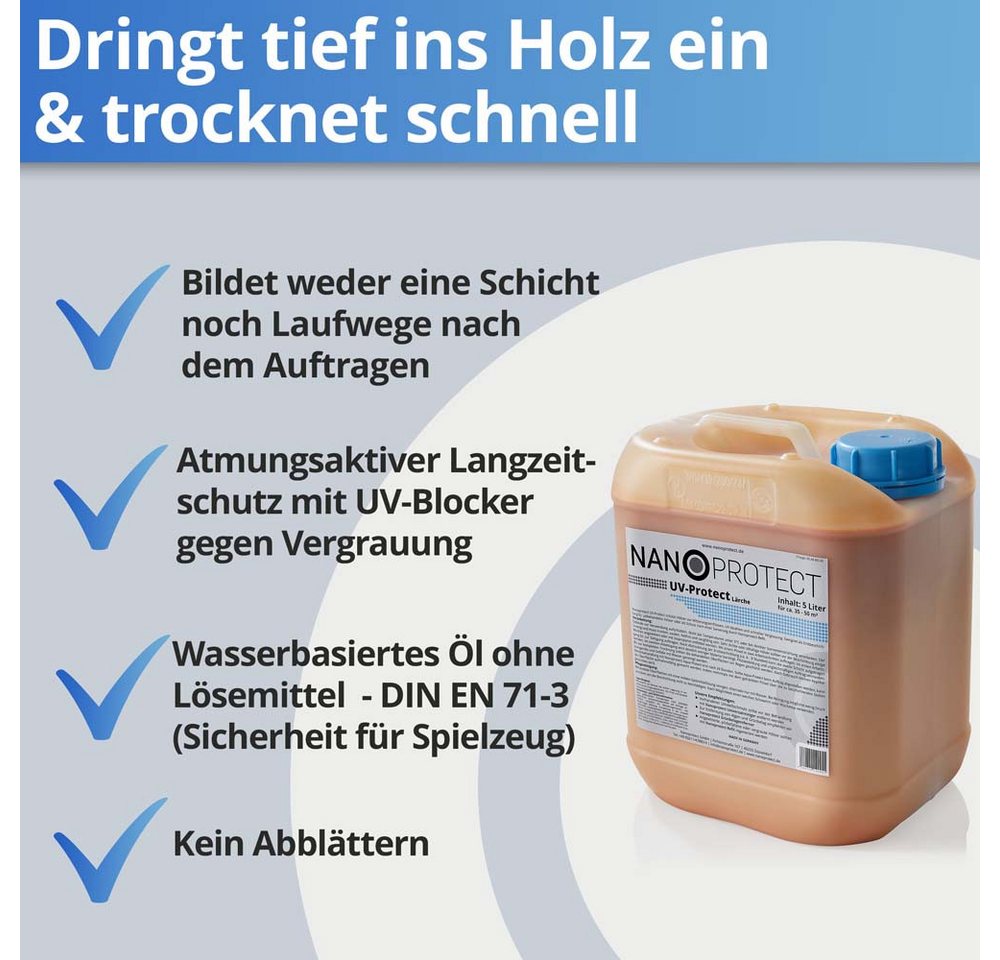 Nanoprotect Holzöl UV-Protect Lärche (orange) Bild 3