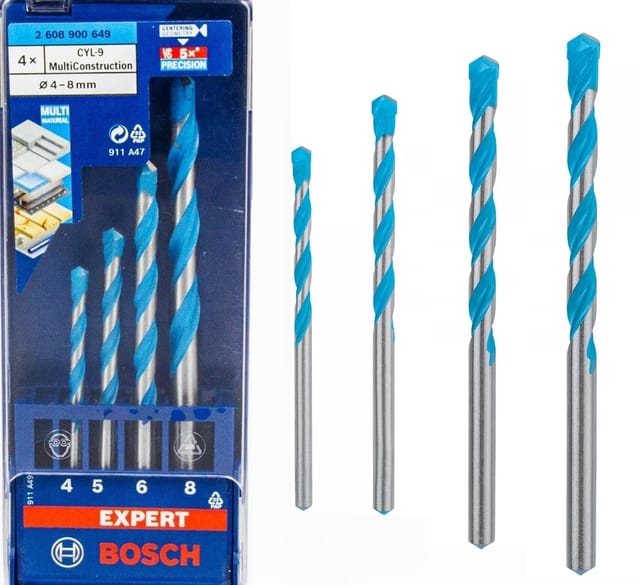 BOSCH Bohrer- und Bitset Bosch CYL-9 Mehrzweckbohrer-Set Ø 4/5/6/8 EXPERT MultiContruction