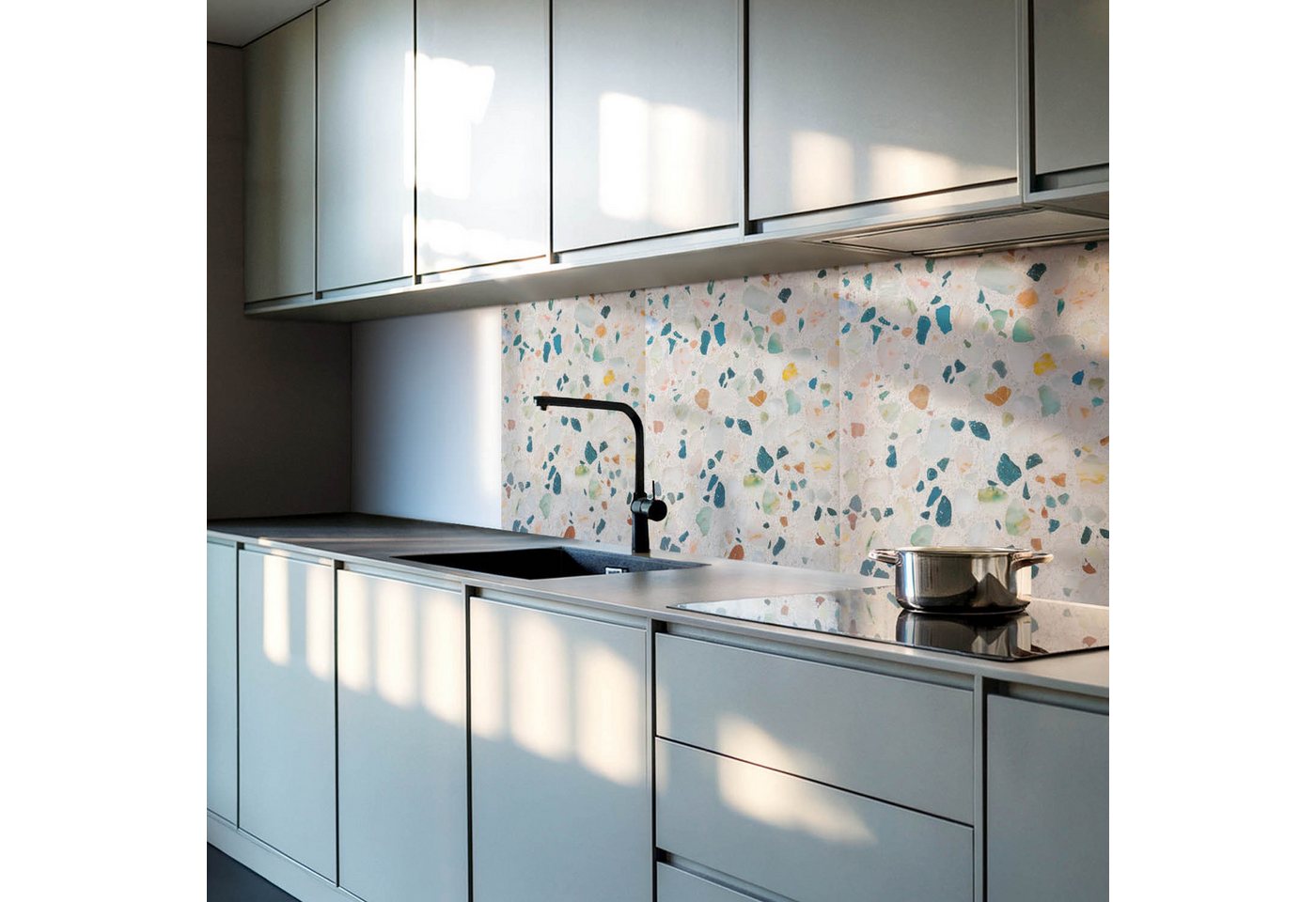 Tulup Spritzschutz Wandverkleidung Steinmosaikmuster Spritzschutz Küchenrückwand, (4-tlg) Bild 3