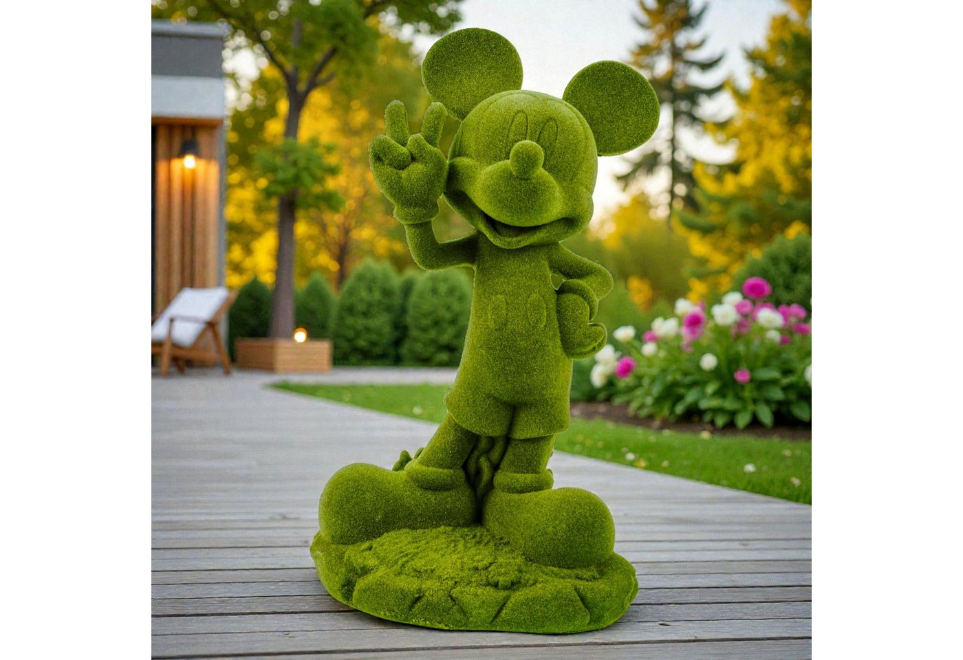 Disney Gartenfigur Mickey Mouse grün beflockt 20,5 cm Offiziell lizenzierte Disney Deko Bild 5