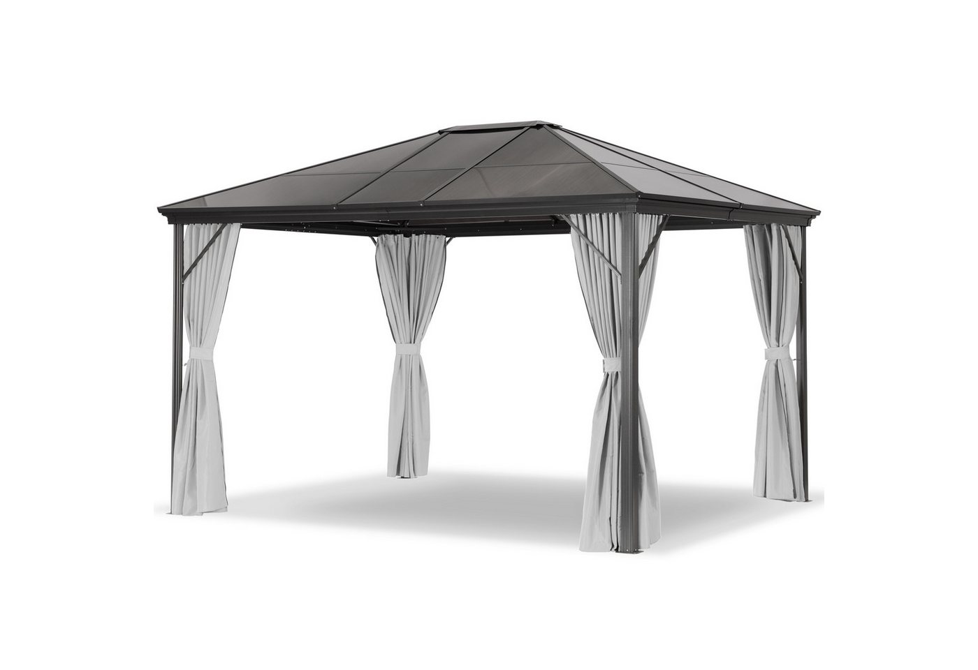 Leco Pavillon-Ersatzdach Dachplatten-Set transparent-grau für Profi-Pavillon 3,65x3 m *, ca. 6 mm dick
