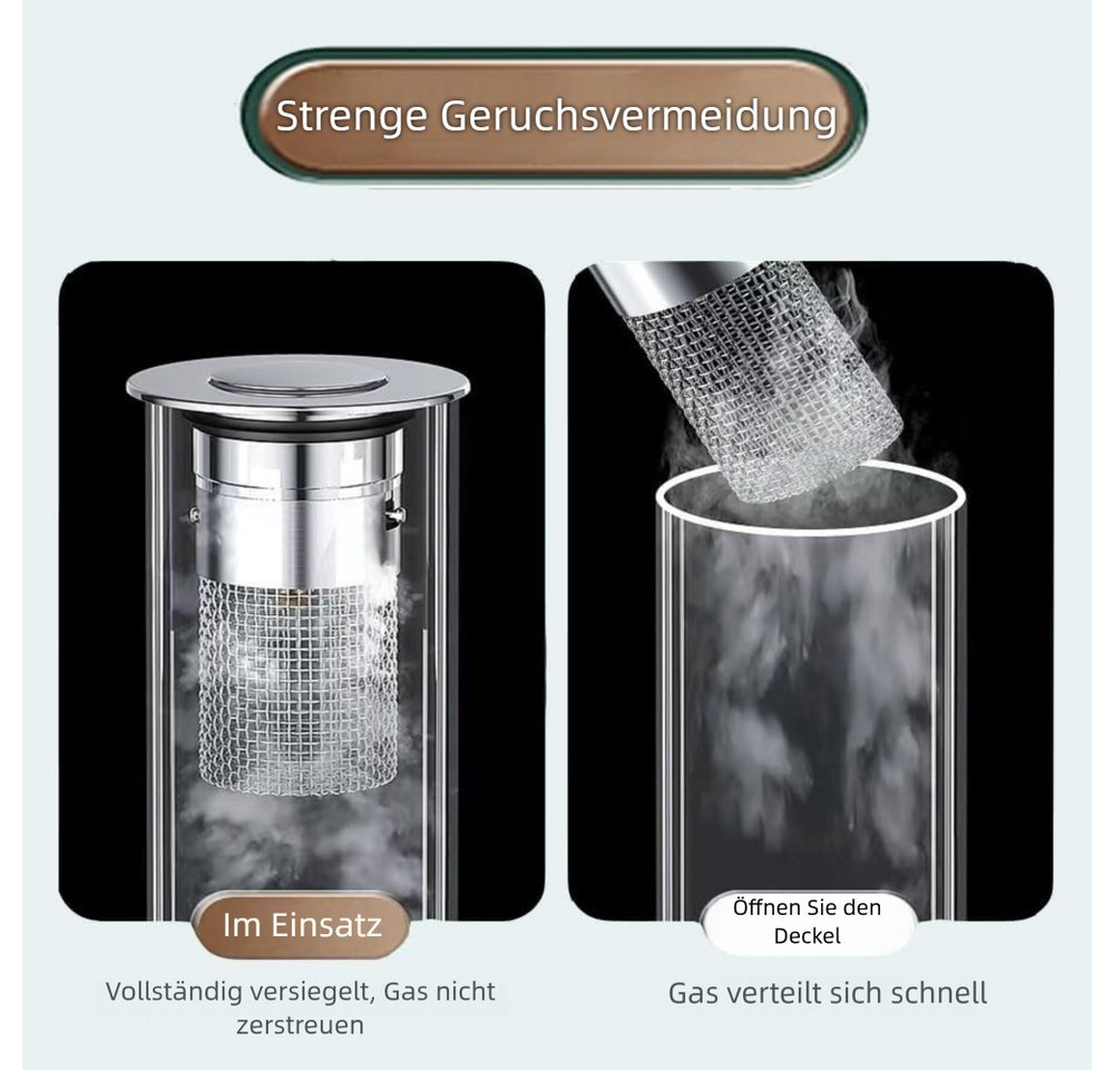 VEKROBOT Waschbeckenstöpsel 2er Pack Pop up Abflussfilter für Waschbecken Push to Open Sieb Bad, (set, 1 St), Pop up Abflussfilter mit Edelstahl-Siebkorb Haarfänger für Waschbecken Bild 5