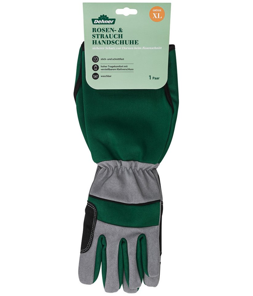 Dehner Gartenhandschuhe Rosenhandschuh, schnittfester Handschuh, verschied. Größen robuster, waschbarer Strauchhandschuh