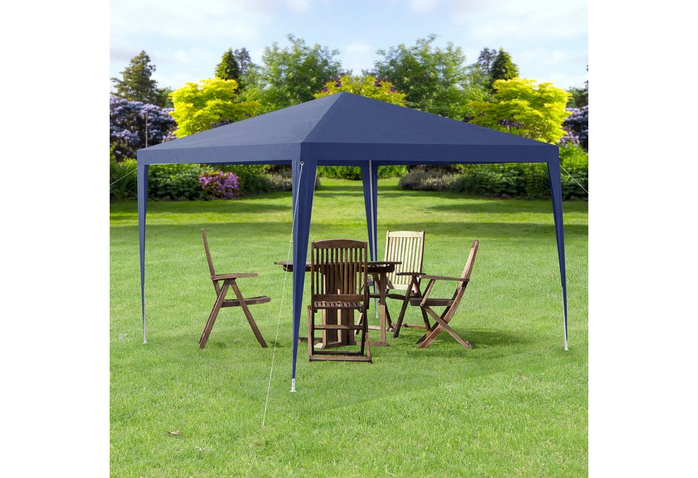 casa.pro Pavillon, »Wedau« Gartenzelt Partyzelt Gartenpavillon 300x300x255cm Dunkelblau Bild 5
