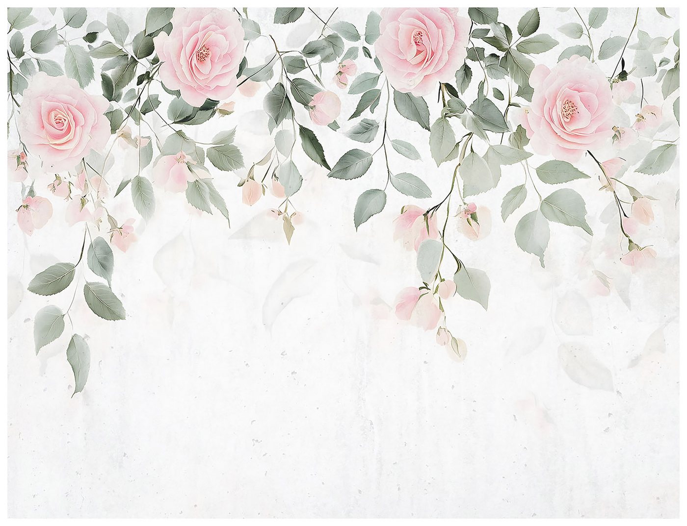 Wallarena Fototapete Blumen Blätter - Mehrfarbig - Elegant - Vlies - Wohnzimmer, glatt, (6 St), 300x210cm Bild 5