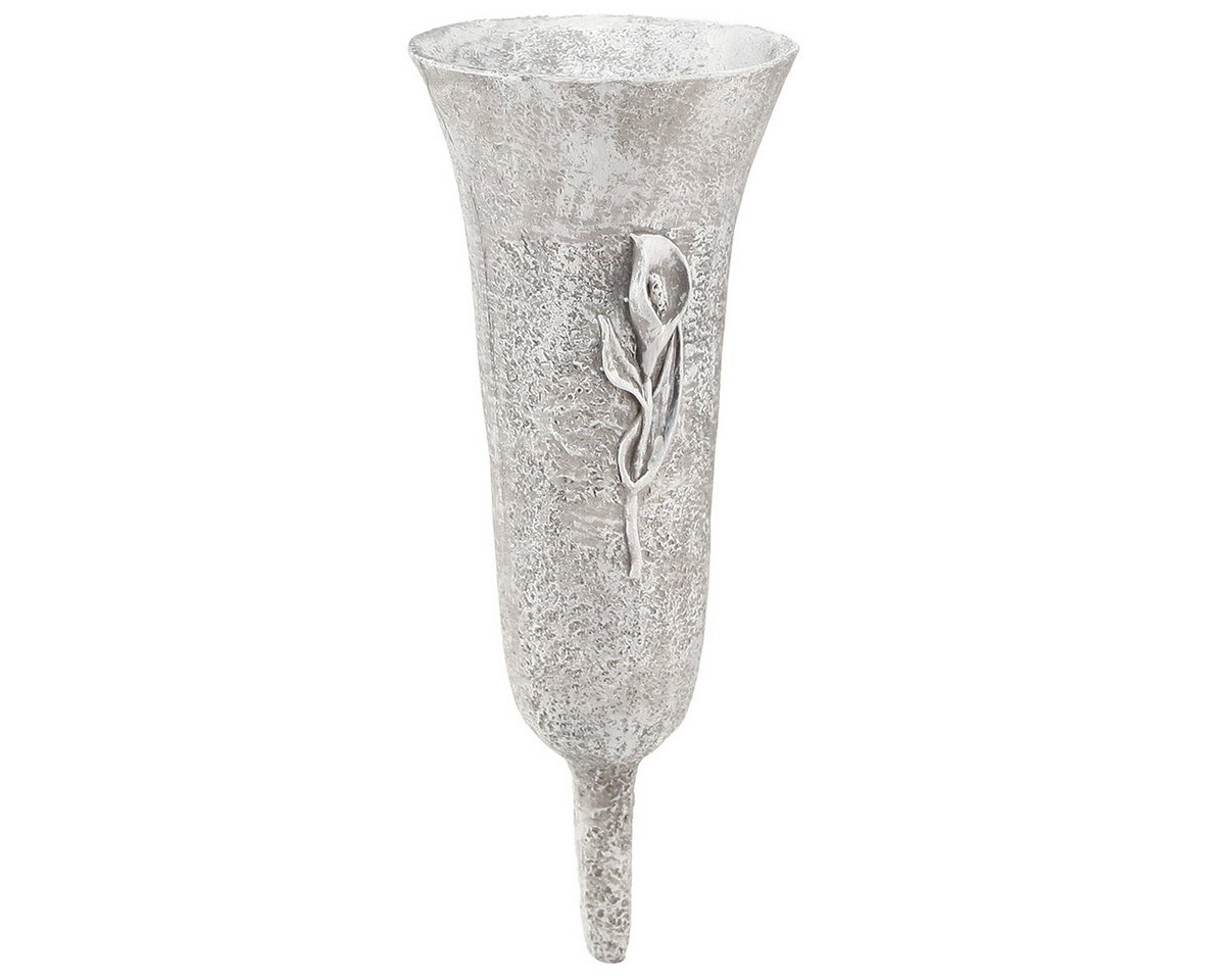 Florists Products Bodenvase Edle Grabvase Grau zum Stecken, Calla-Motiv, wetterfest Bild 3
