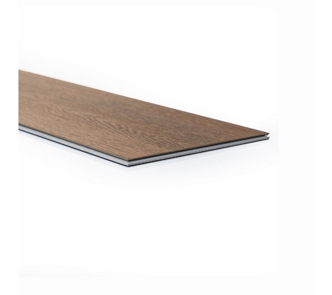 Mega-Holz Designboden Klickvinyl in Holzoptik BASIC PVC Vinylboden mit Trittschalldämmung, Packung, Fußbodenheizung&Feuchträume geeignet, Diele 1220x180x5mm, 22,1 m² Set Bild 3