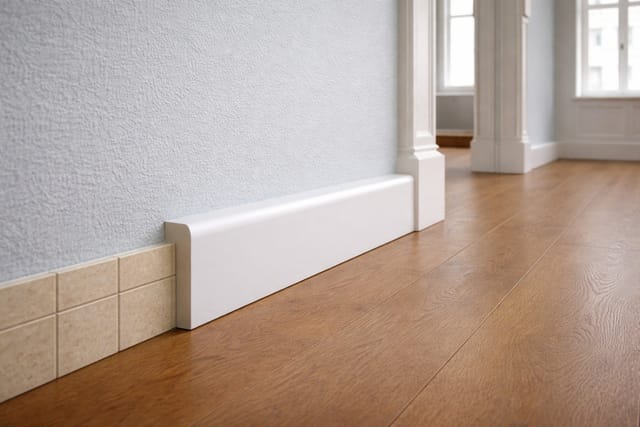 Südbrock Sockelleiste Sockelleiste Abdeckleiste Fliesensockel 19x80 RAL 9016 Lichterfelde, L: 250 cm, H: 8 cm, 1-St.