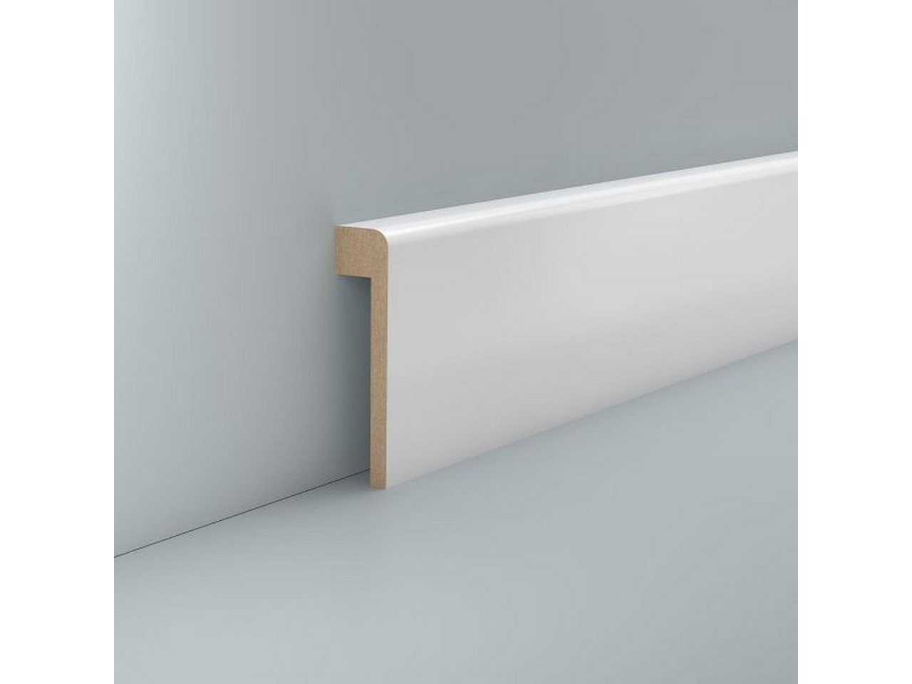 Südbrock Sockelleiste Sockelleiste Abdeckleiste Fliesensockel 19x80 RAL 9016 Lichterfelde, L: 250 cm, H: 8 cm, 1-St. Bild 5