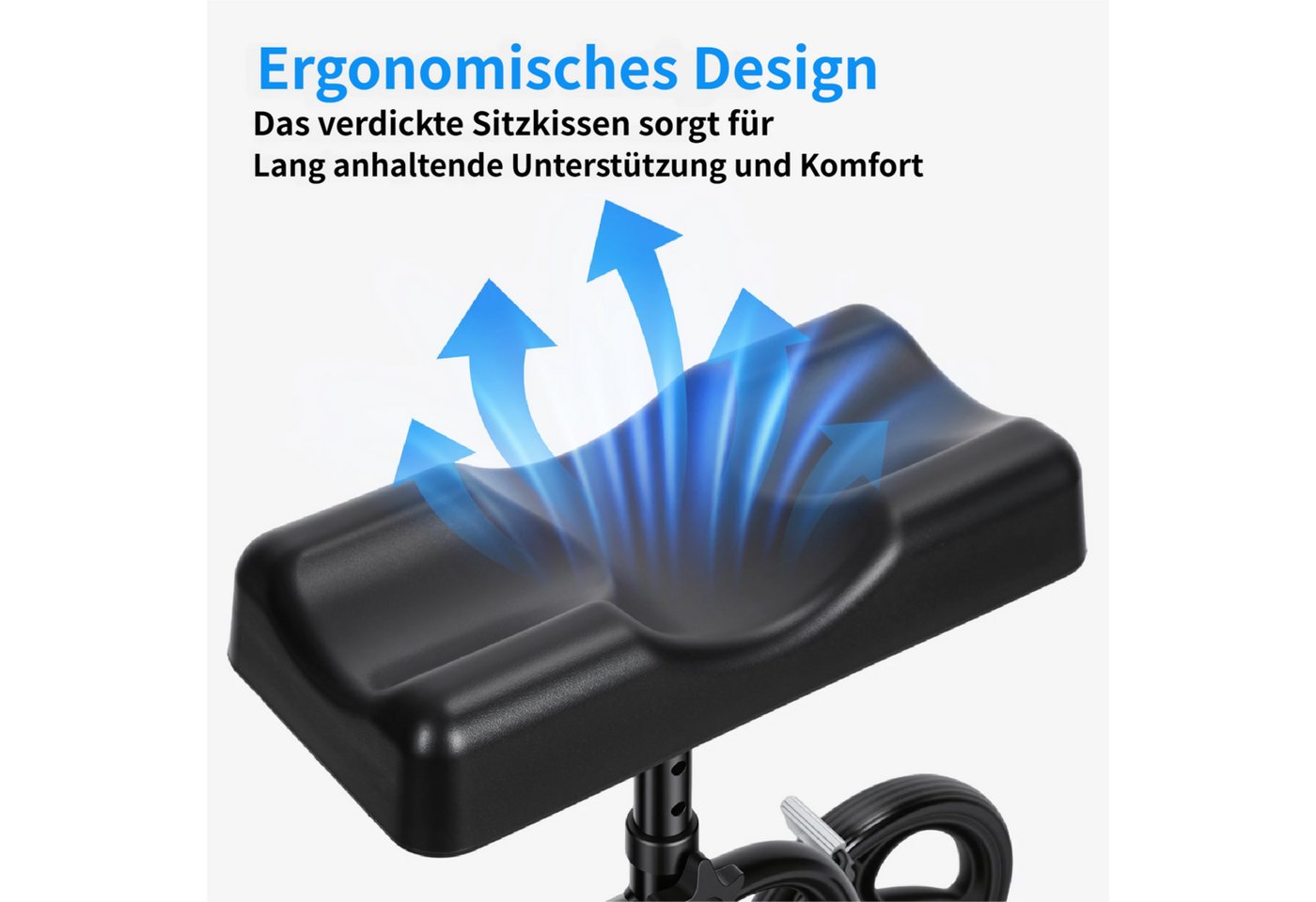Rutaqian Garten-Kniekissen Lenkbarer Knieroller mit feststellbarer Handbremse am Hinterrad Bild 5