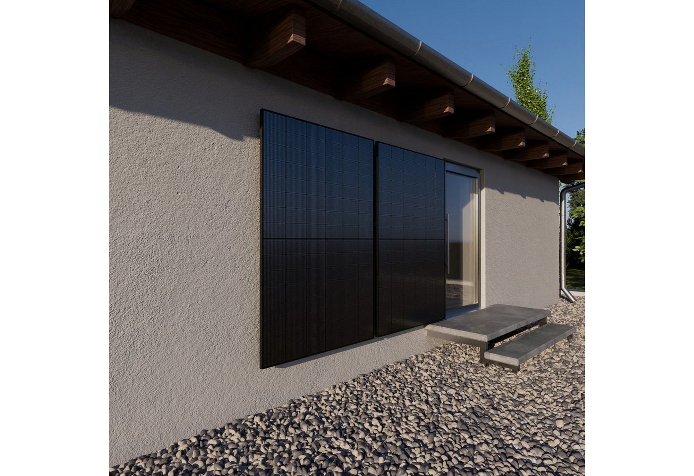Kleines Kraftwerk Solarmodul-Halterung, (Wand 2 Module, 2-tlg., Einfache & schnelle Installation)