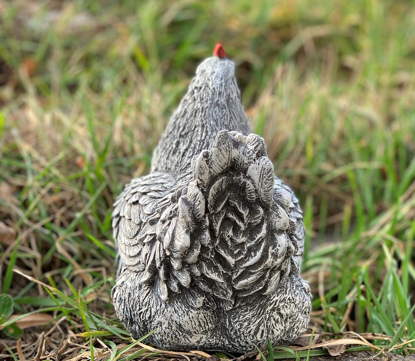 Stone and Style Gartenfigur Frostfeste Steinfigur Huhn Henne naturgetreu Bild 2