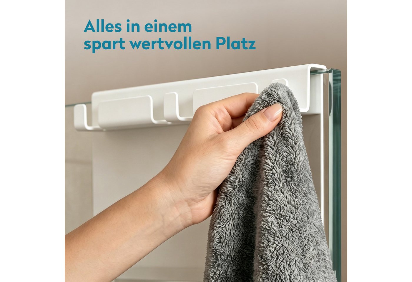 doporro Duschablage Duschregal Duschkorb 2 Ebenen höhenverstellbar mit 3 Haken Oryne-01, 2 Ebene Bild 5