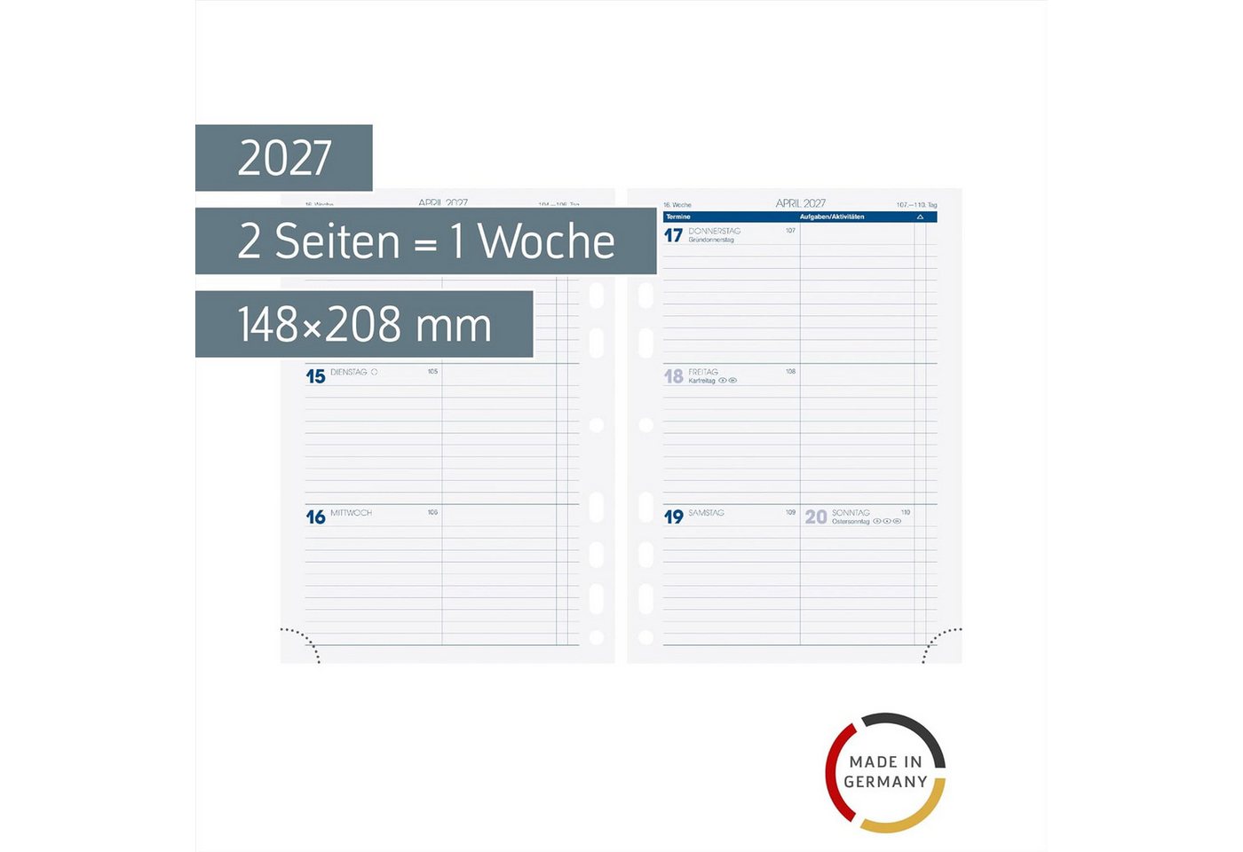 BRUNNEN Buchkalender BRUNNEN Wochenkalendarium BUSINESS 2027, A5 Bild 2