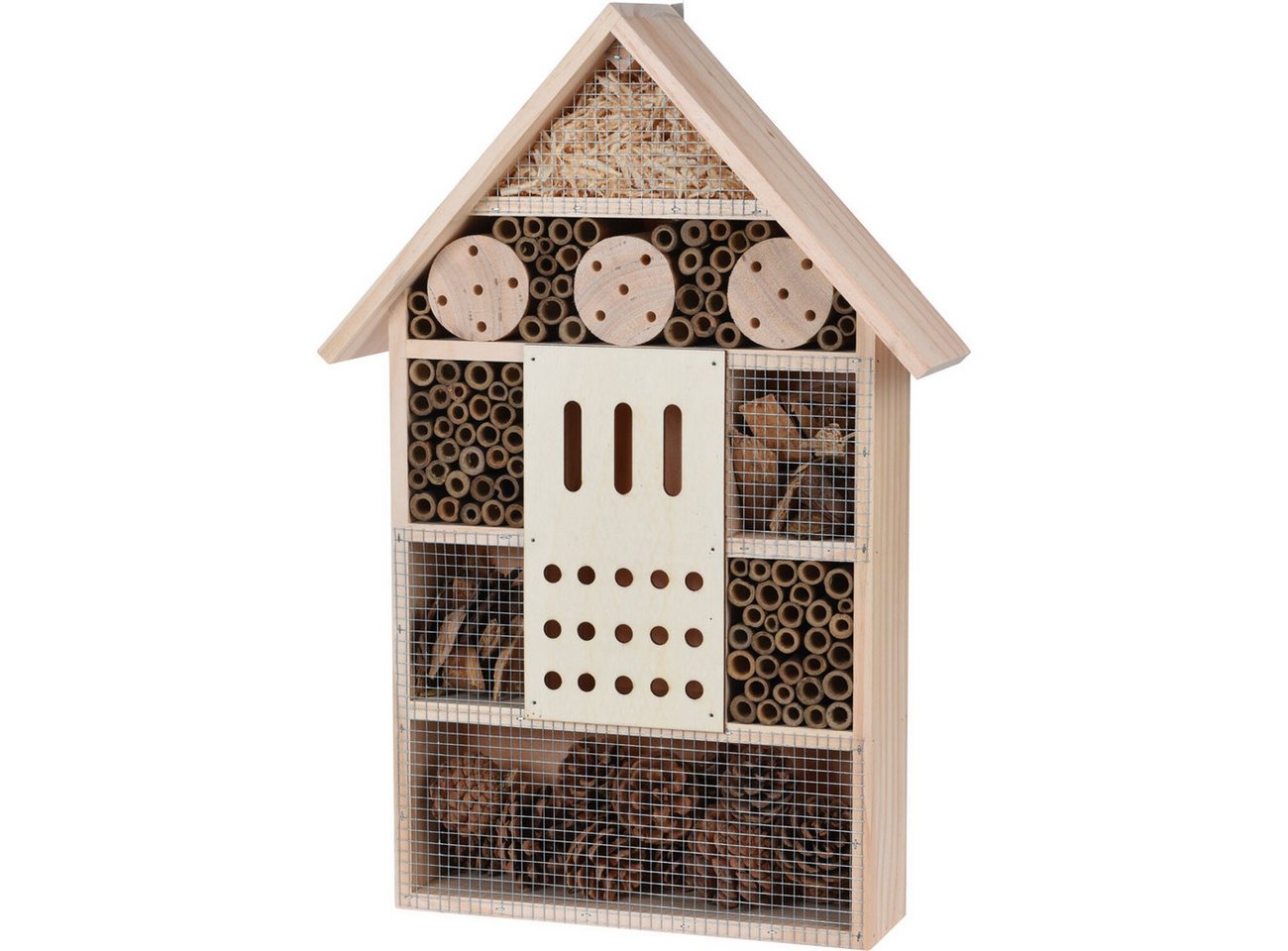 Progarden Insektenhotel XL Insektenhotel 51x35cm, FSC® Naturholz, Bambus & Zapfen, aus 100% FSC-Naturholz mit Bambus & Zapfen Bild 2