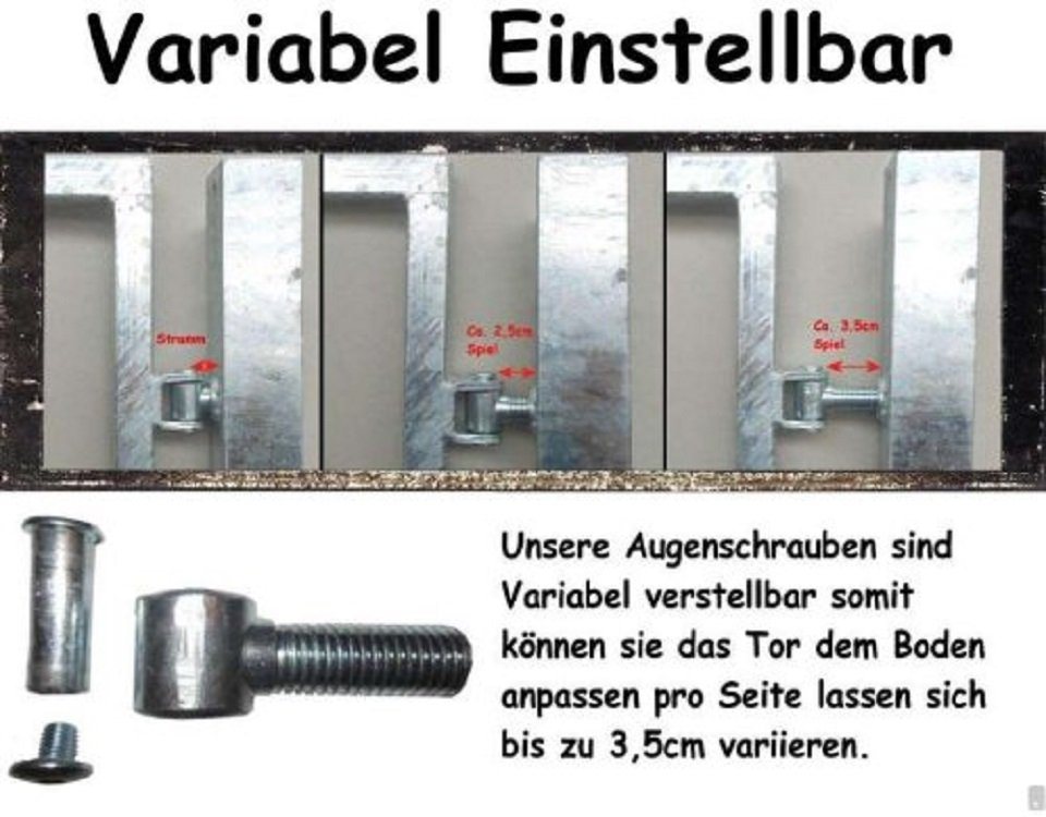 SRM Design Zaundoppeltür Einfahrtstor Grün 400cm x 123cm Bild 2