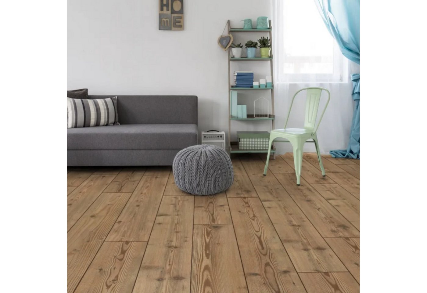 HORI Laminat HORI Laminat Holz, Boden für Wohnräume, einfache Verlegung langlebig, 8 St., Laminat Eiche mit HDF-Trägerplatte, Profi Exclusiv, Der blaue Engel Bild 2