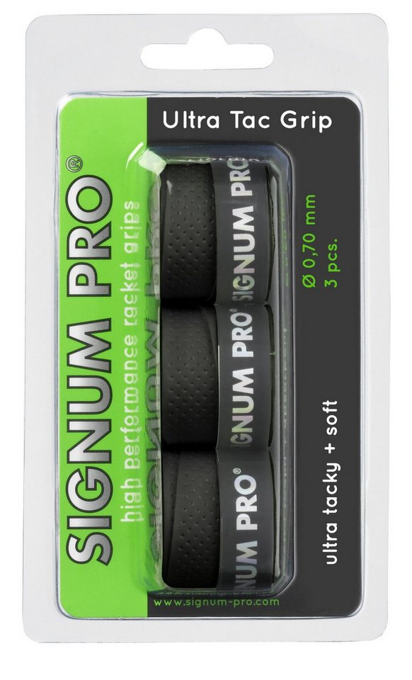 Signum Pro Griffband Overgrip UltraTac 0.70mm schwarz 3er