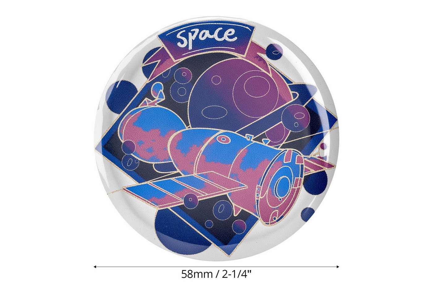 FOUORTUNATE-BEE Multitool 100er Button Rohlinge 58 mm, Badge Zubehör für Buttonmaschine, (100 St), Ansteckbutton Set für DIY Badges Schule Verein Party und Werbung