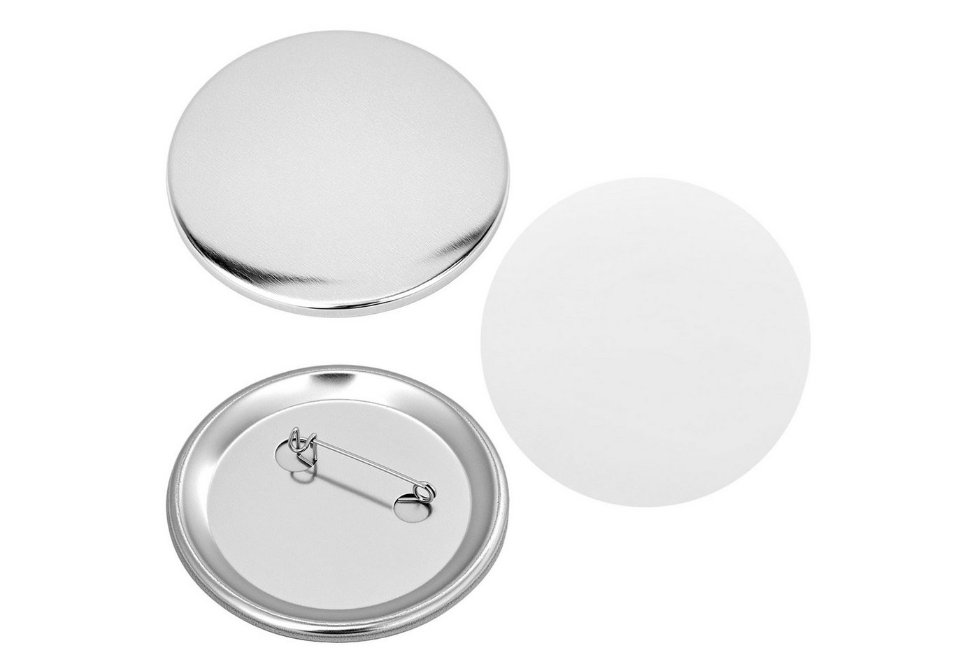 FOUORTUNATE-BEE Multitool 100er Button Rohlinge 58 mm, Badge Zubehör für Buttonmaschine, (100 St), Ansteckbutton Set für DIY Badges Schule Verein Party und Werbung Bild 4