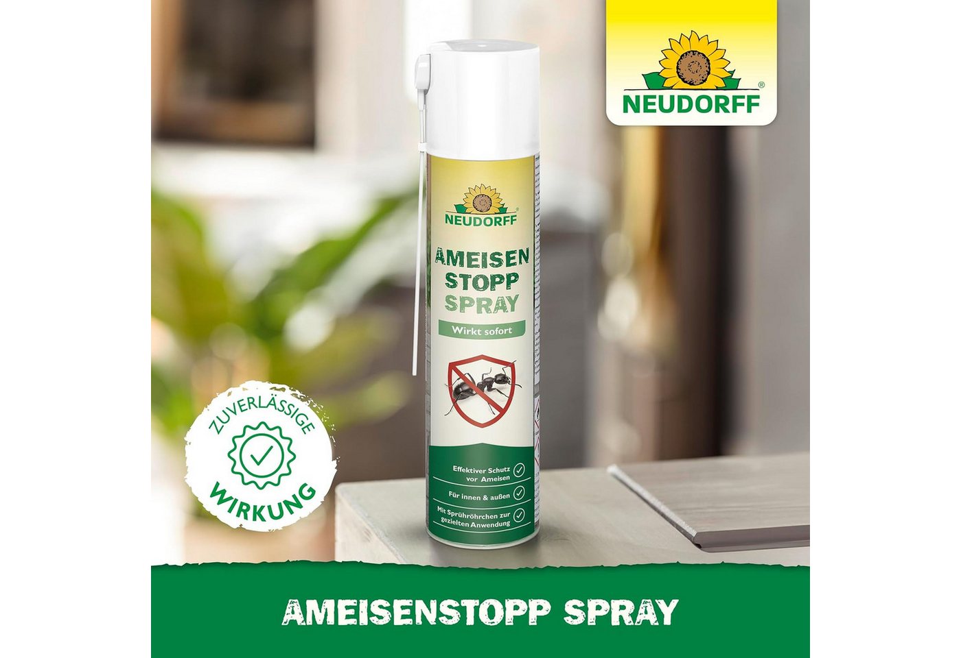 Neudorff Tierabwehrspray Neudorff AmeisenStopp Spray Ameisenspray für Innen und Außen, 300 ml, 1-St., gebrauchsfertiges Spray Bild 3