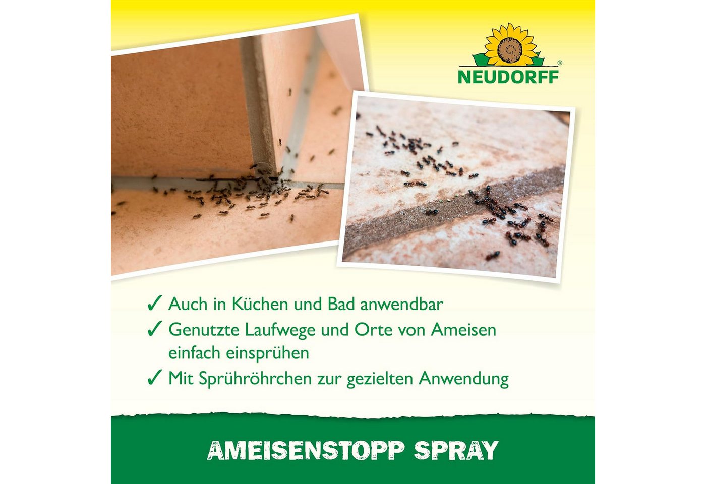 Neudorff Tierabwehrspray Neudorff AmeisenStopp Spray Ameisenspray für Innen und Außen, 300 ml, 1-St., gebrauchsfertiges Spray Bild 4