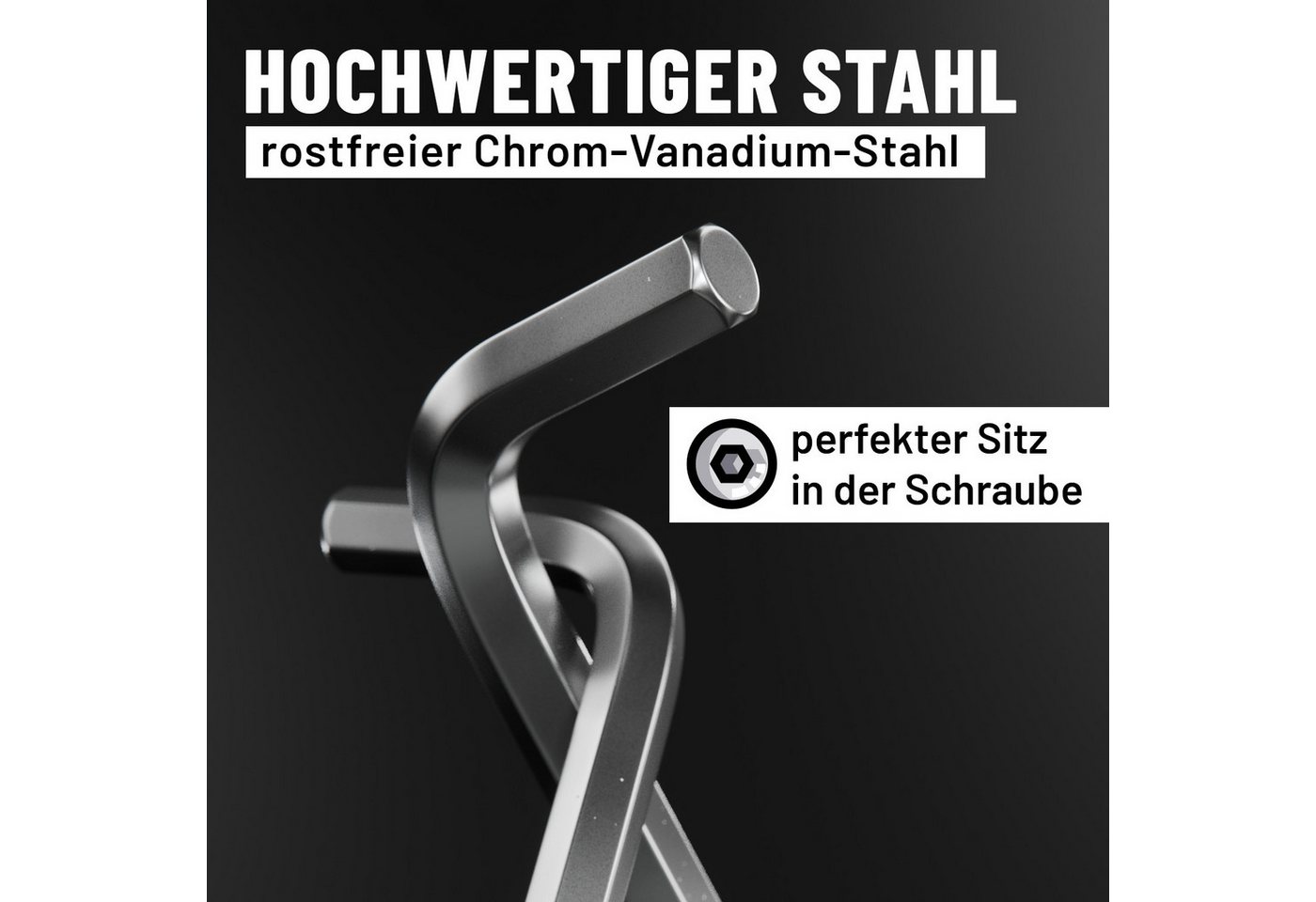 greate. Innensechskantschlüssel 2x Sechskantschlüssel Set mit Kugelkopf 13 teilig - 1,27 bis 10 mm (2 St) Bild 3