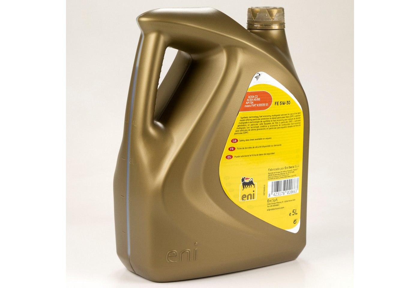 Eni Motoröl i-Sint FE SAE 5W-30 Motoröl 5L 5 Liter Fiat 9.55535 S1 ACEA C2 API SN