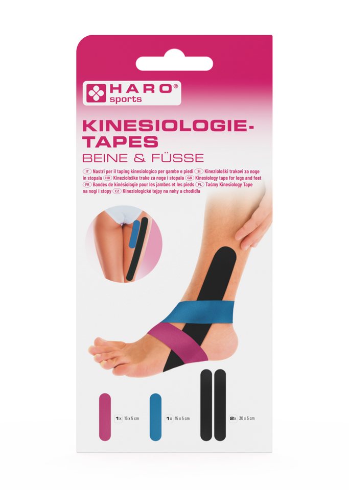 HARO-MC Kinesiologie-Tape Kinesiologie Tapes 2 x je 5 x 15 cm, 2 x je 5 x 30 cm (4-St) Bild 2