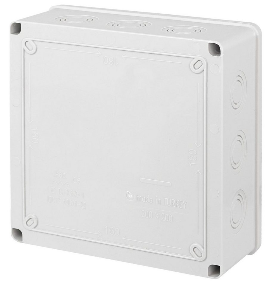 ADELID Verteilerbox, Abzweigkasten Abzweigdose Aufputz IP65 200x200x80mm Bild 4