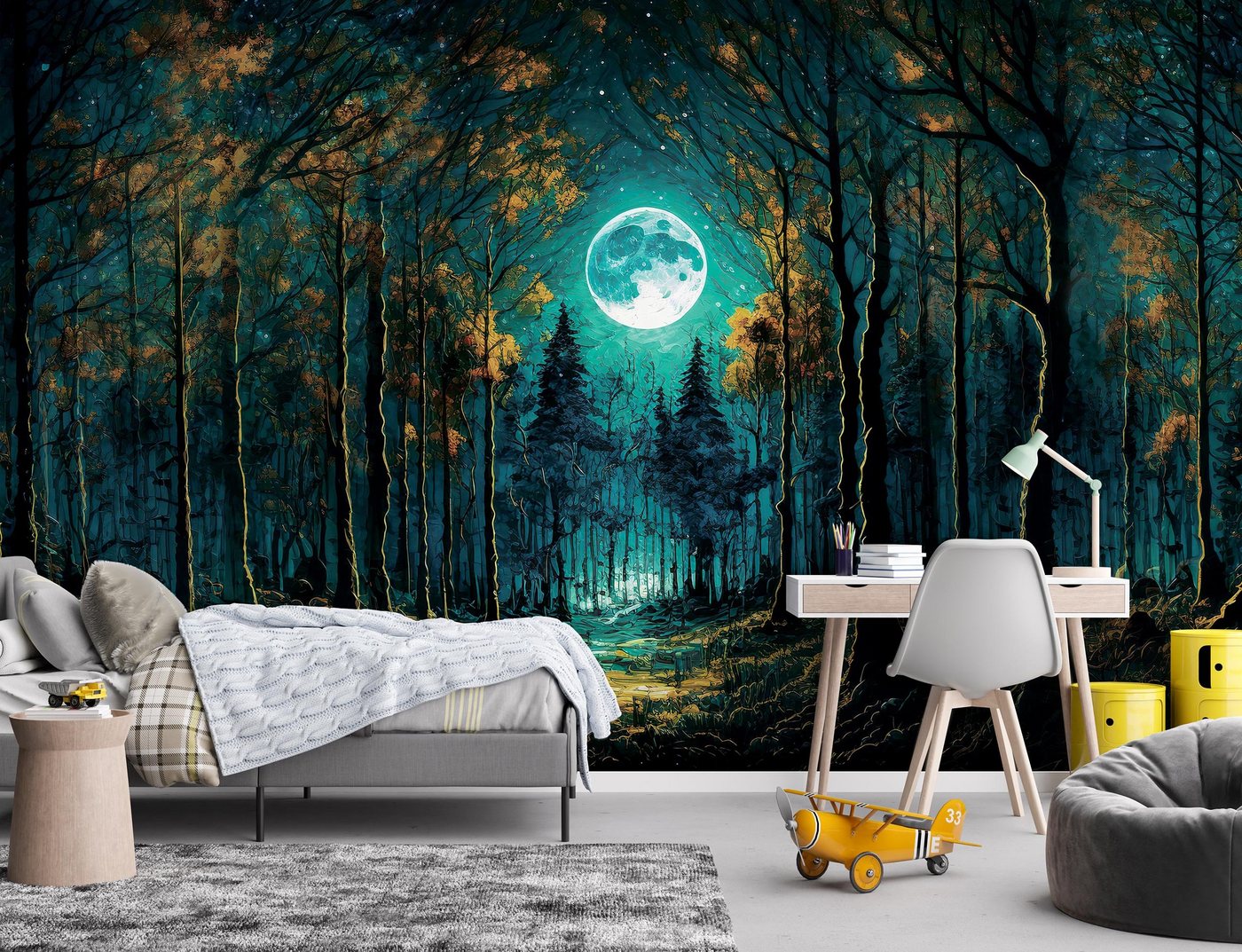 Wallarena Fototapete Kinderzimmer - Mehrfarbig - Kinder - Vlies - Kinderzimmer, glatt, 104x70cm Bild 3