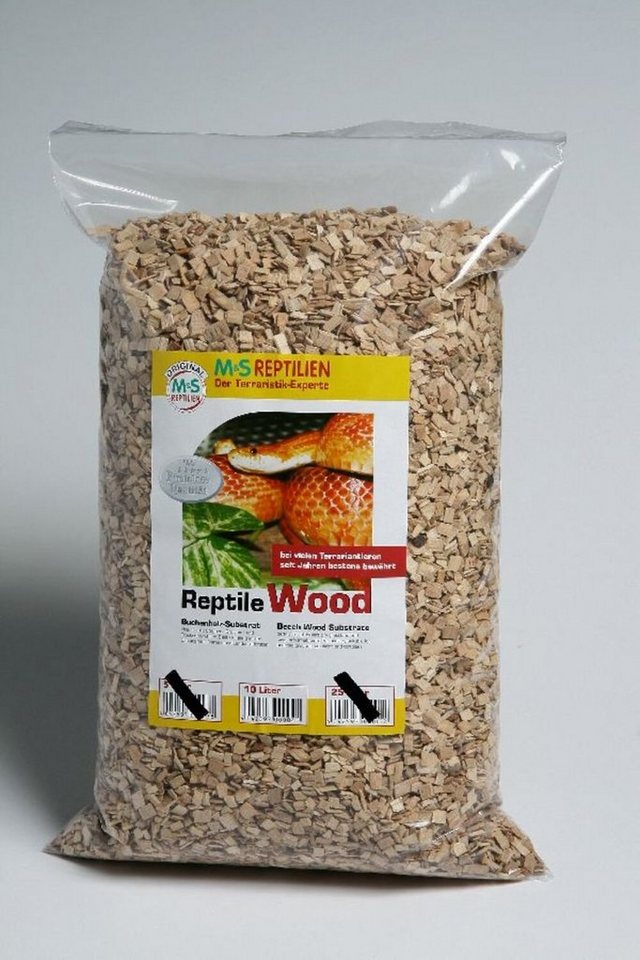 M&S Reptilien Terrarien-Substrat M&S Reptile-Wood Boden-Substrat, 25 Liter mittlere Holzspäne