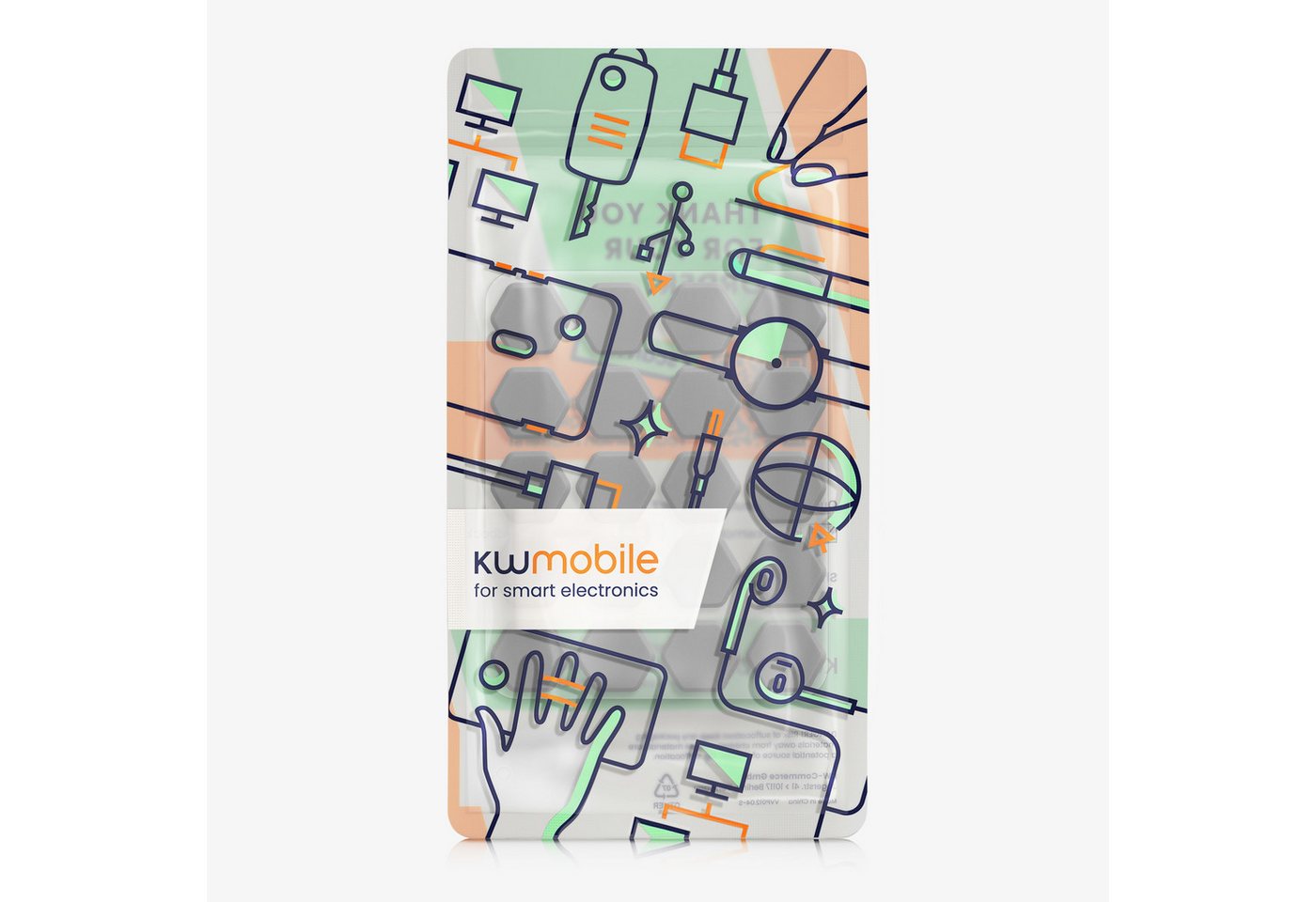 kwmobile Muttern 20x Abdeckung für 19 mm Radmuttern Auto Rad Schraube, (1-St), Radschrauben Cover - Mutter Kappen in Grau Bild 4