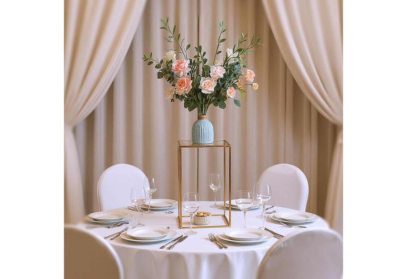 GarveeMore Ständerprofil Acrylvase Hochzeit Mittelstücke klare Blumenstand Displayhalter Bild 3