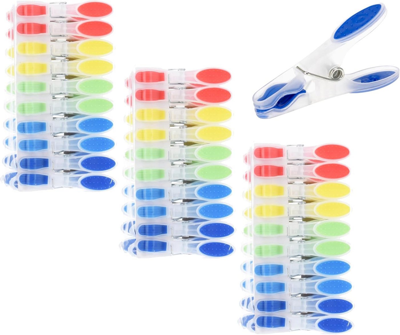 mucHome Wäscheklammern Softgrip Wäscheklammern Kluppen Wäscheklammer extra Stark in 5 Farben Bild 3