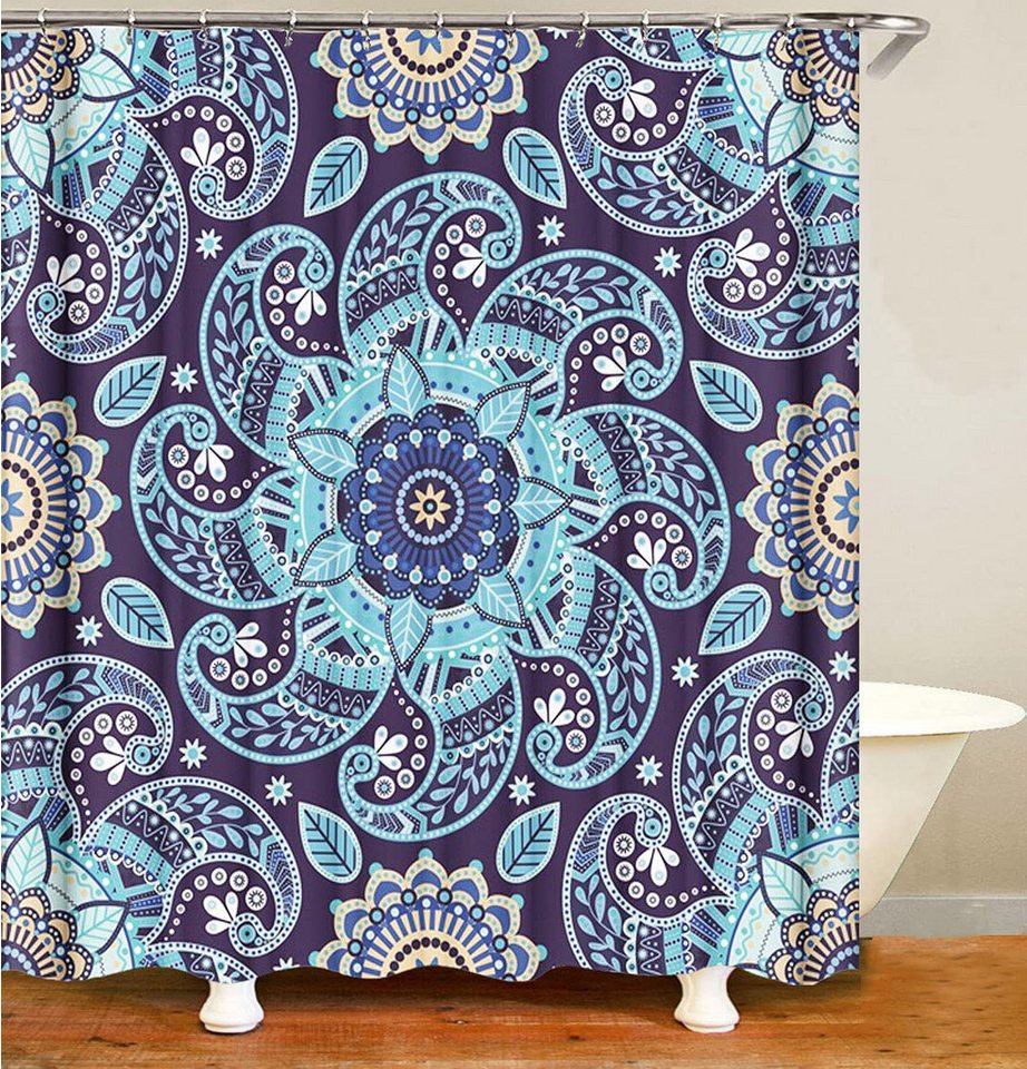 M&W DAS DESIGN Duschvorhang Shower curtains Schimmel Waschbar Bad vorhang 180x200cm Bild 5