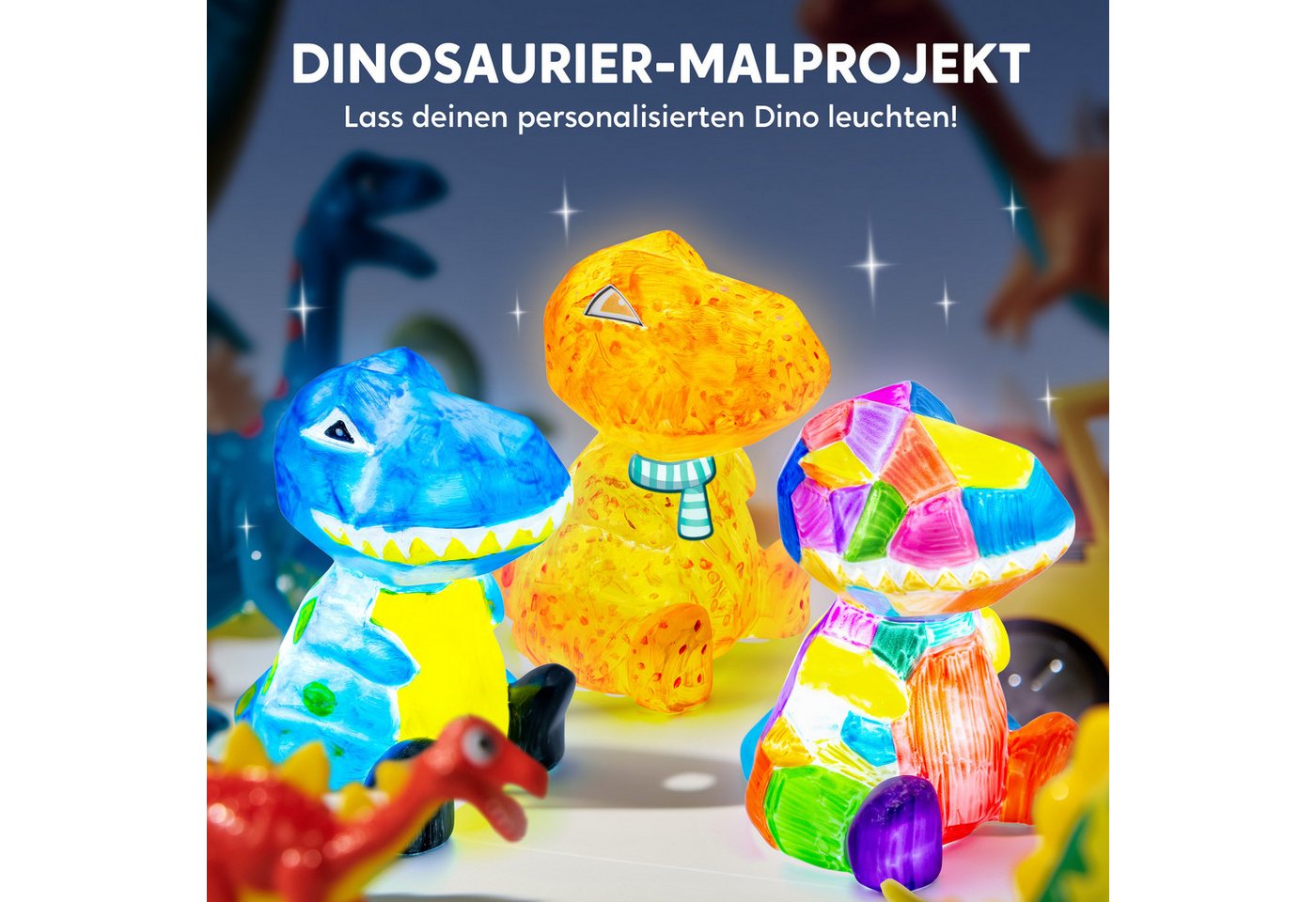 Klever Kits Bastelscheren Klever Kits Dinosaurier Lampe Bastelset Kinder ab 6+ jahre Bild 2