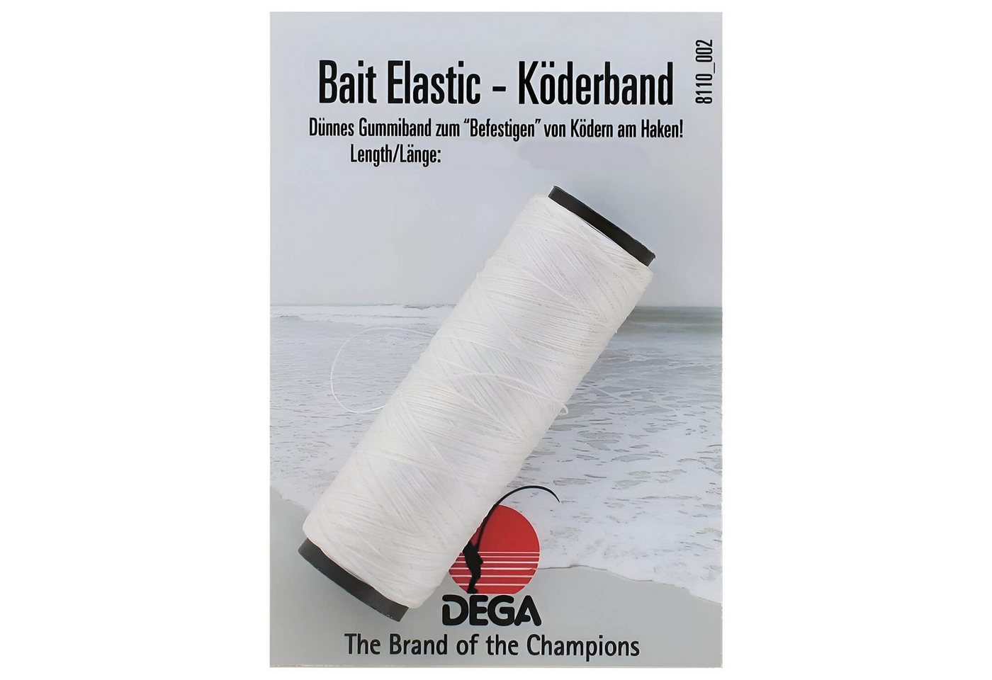 Jenzi Angelschnur Jenzi Dega Bait-Elastic Band Ködergummi zum Fixieren, 100 m Länge, 0.25 mm Fadendurchmesser
