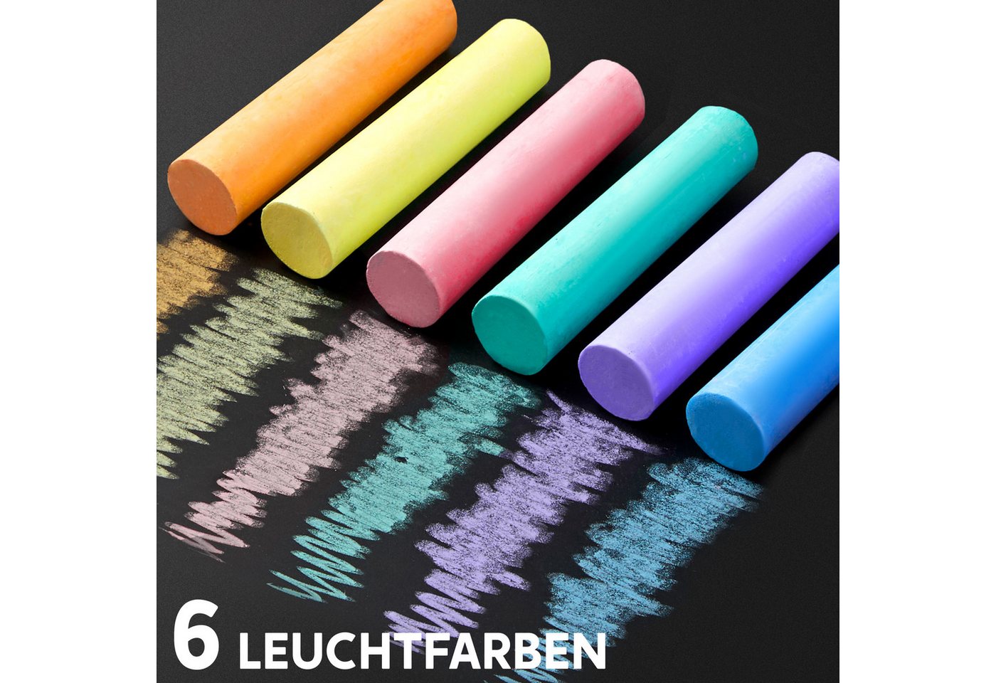 JOYIN Kreidefarbe JOYIN 24 Stück Waschbare Straßenkreide Set Ungiftige Jumbo Kreide