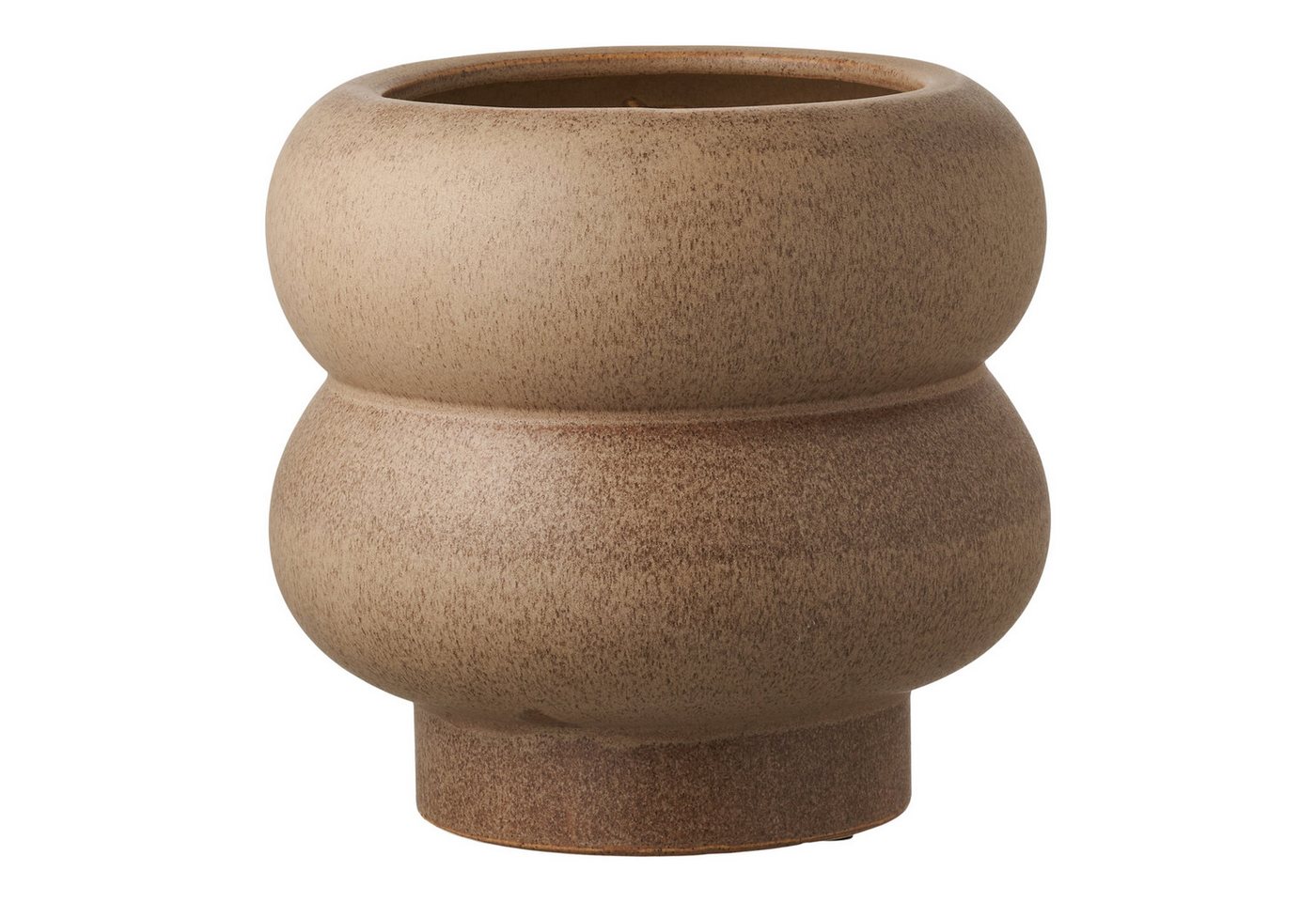 tinkaro Blumentopf Keramik ø19x17,5 cm Braun (1 St), Runder Blumenkübel als Übertopf für Kräuter auf dem Fensterbrett Bild 4