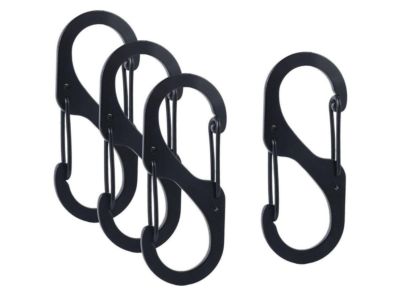 shop'n smile ideoon Karabiner Karabiner S-Haken 7,2x3cm: Stabile Haken für Haus, Garage & Outdoor, (16 St), Federleicht und kompakt Bild 5