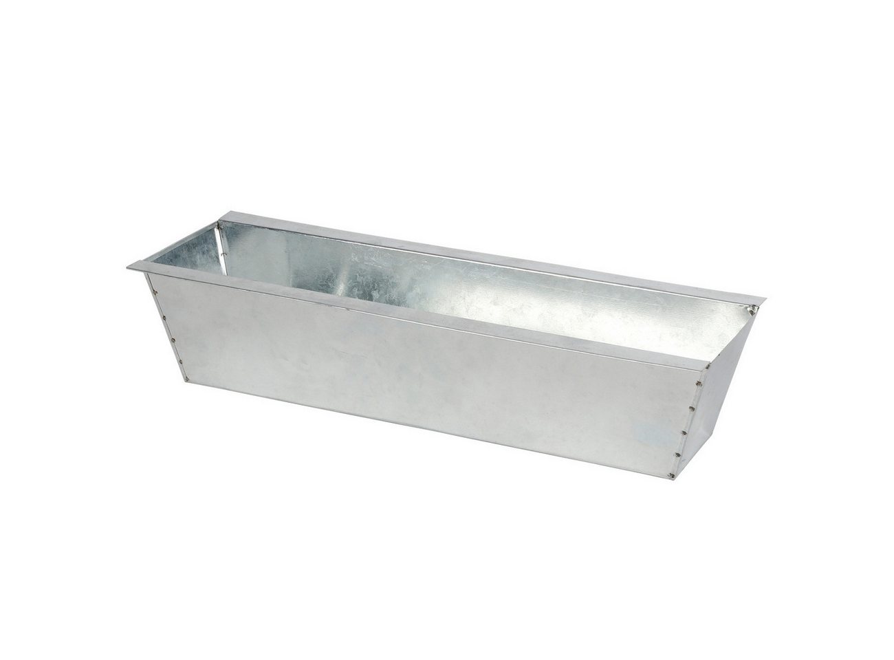 Casativo Blumenkasten Paletten-Pflanzkasten: Verzinktes Metall, 38.5x13.5cm, 3 Ablauflöcher (2 St), Mit 3 Wasserablauflöchern im Boden Bild 3