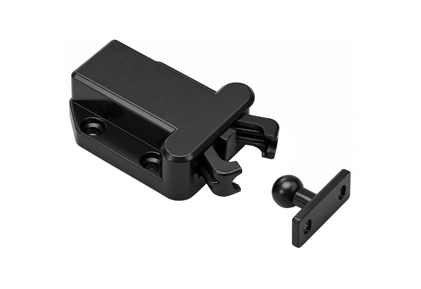 SO-TECH® Möbelbeschlag Druckschnäpper Push To Open Federschnäpper (2 St), Türschnäpper, Push-Latch für Schranktüren schwarz Bild 3