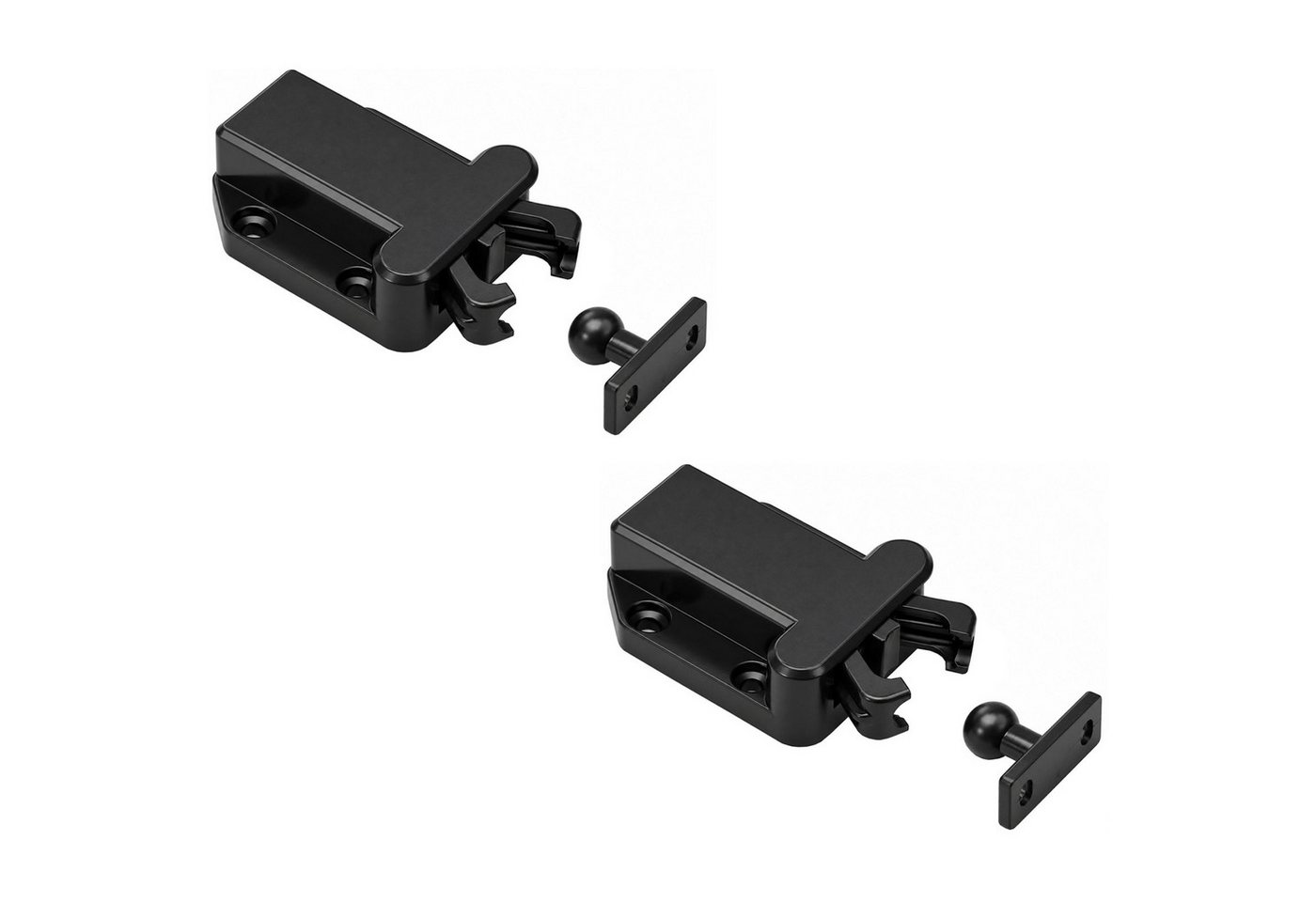 SO-TECH® Möbelbeschlag Druckschnäpper Push To Open Federschnäpper (2 St), Türschnäpper, Push-Latch für Schranktüren schwarz Bild 4