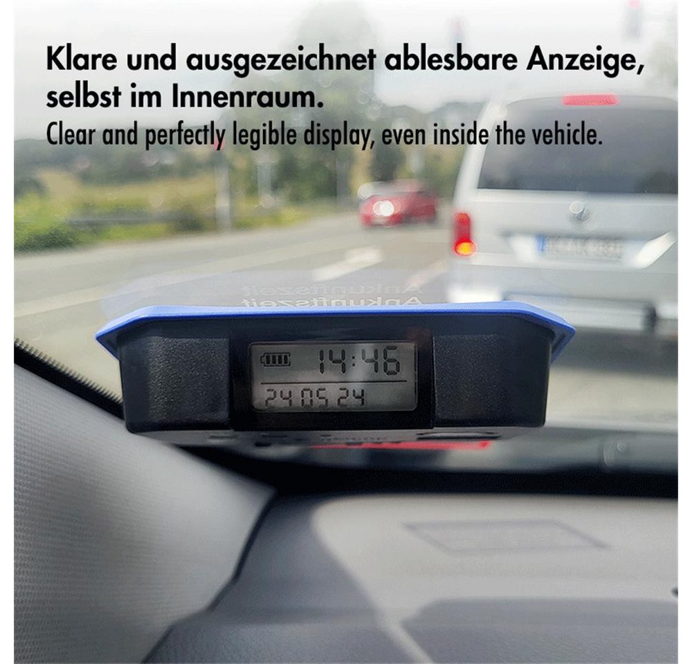 LogiLink elektronische Parkscheibe AA0189 Digitale Parkuhr, automatische Aktivierung, 24-Stunden, Automatische Parkzeit, LCD-Anzeige, SOS-Licht Auto Bild 3