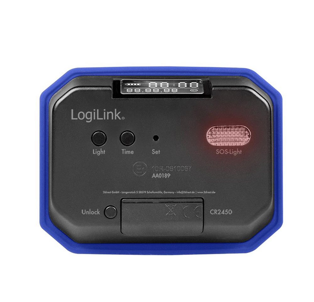 LogiLink elektronische Parkscheibe AA0189 Digitale Parkuhr, automatische Aktivierung, 24-Stunden, Automatische Parkzeit, LCD-Anzeige, SOS-Licht Auto Bild 4