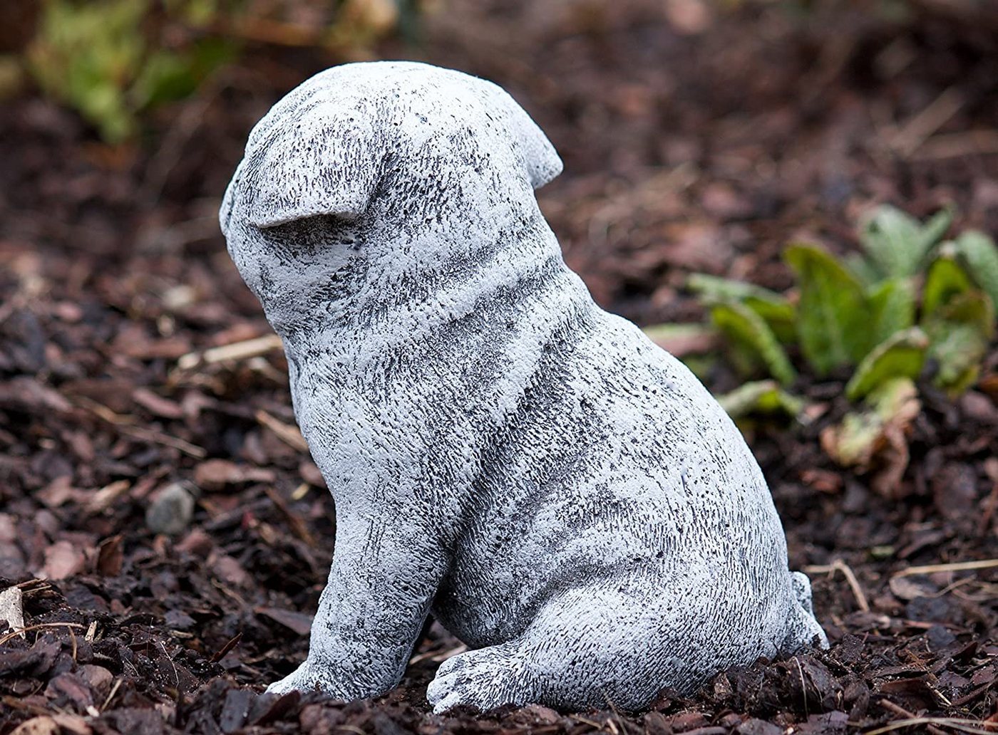 Stone and Style Gartenfigur Frostfeste Steinfigur Hund Mops klein Bild 3