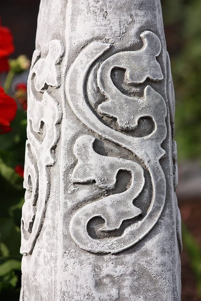 Stone and Style Gartenfigur Frostfeste Steinfigur antiker Obelisk