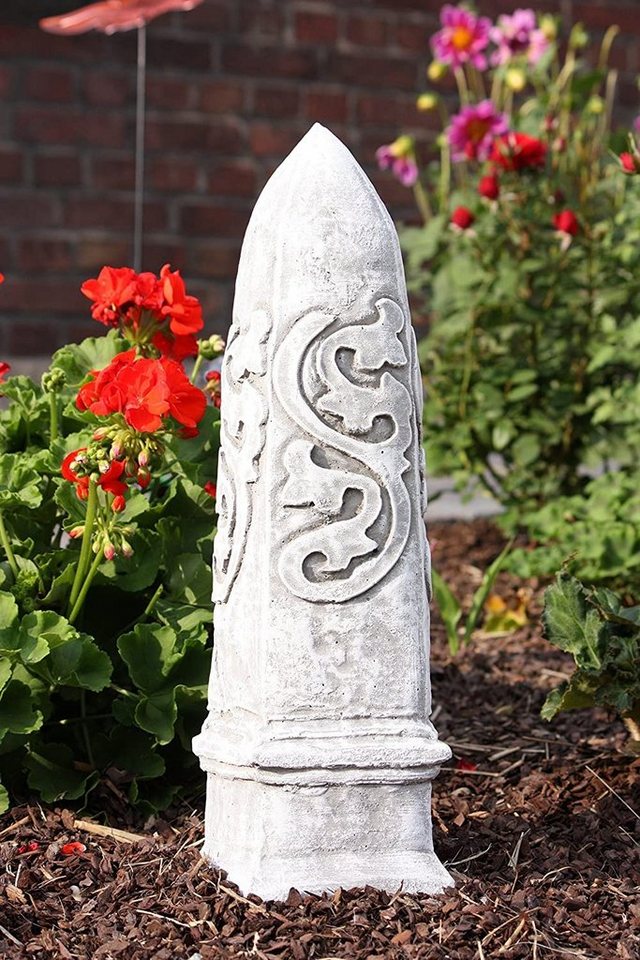 Stone and Style Gartenfigur Frostfeste Steinfigur antiker Obelisk Bild 2