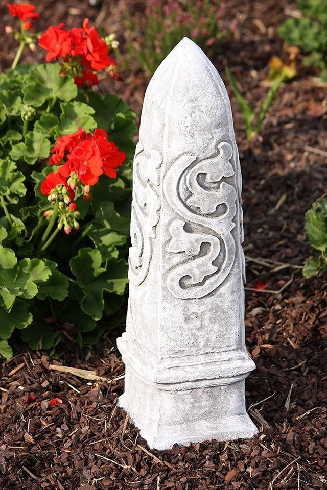 Stone and Style Gartenfigur Frostfeste Steinfigur antiker Obelisk Bild 4